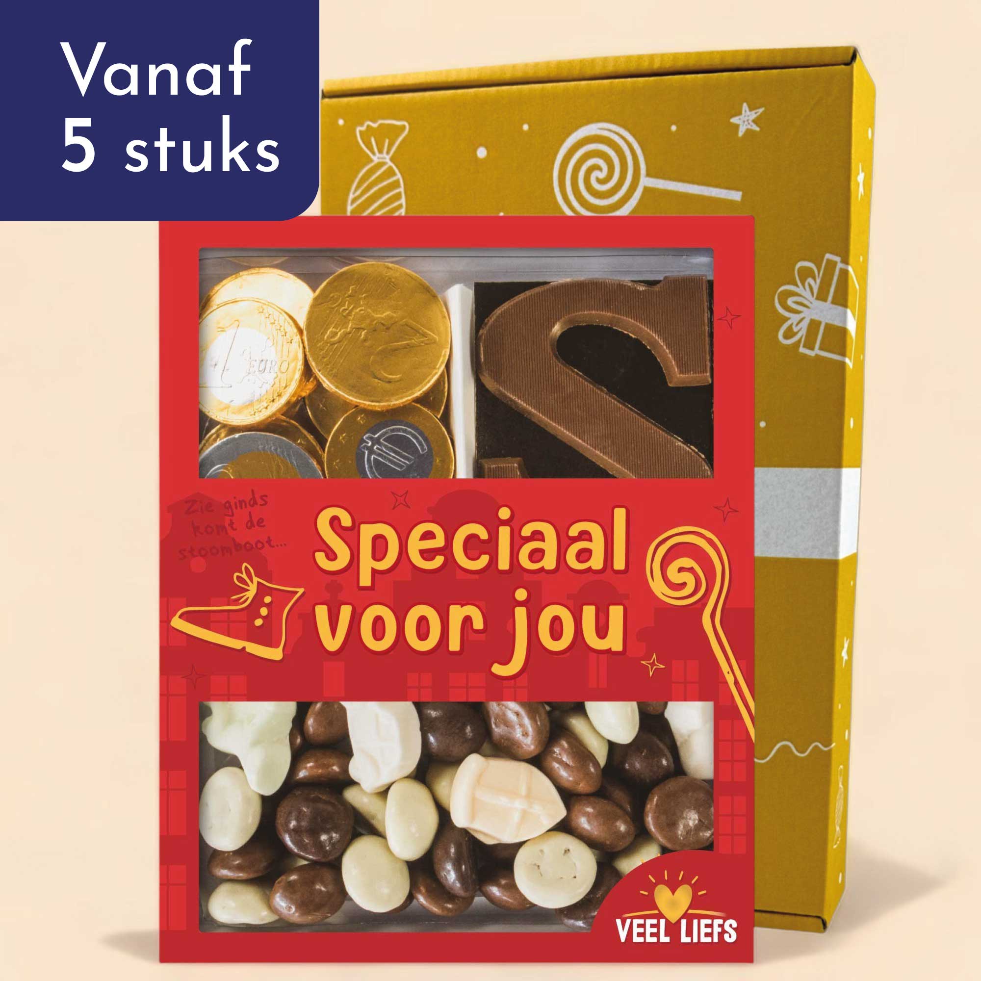 Cadeaupakket | Munten, chocoladeletter & choco kruidnoten