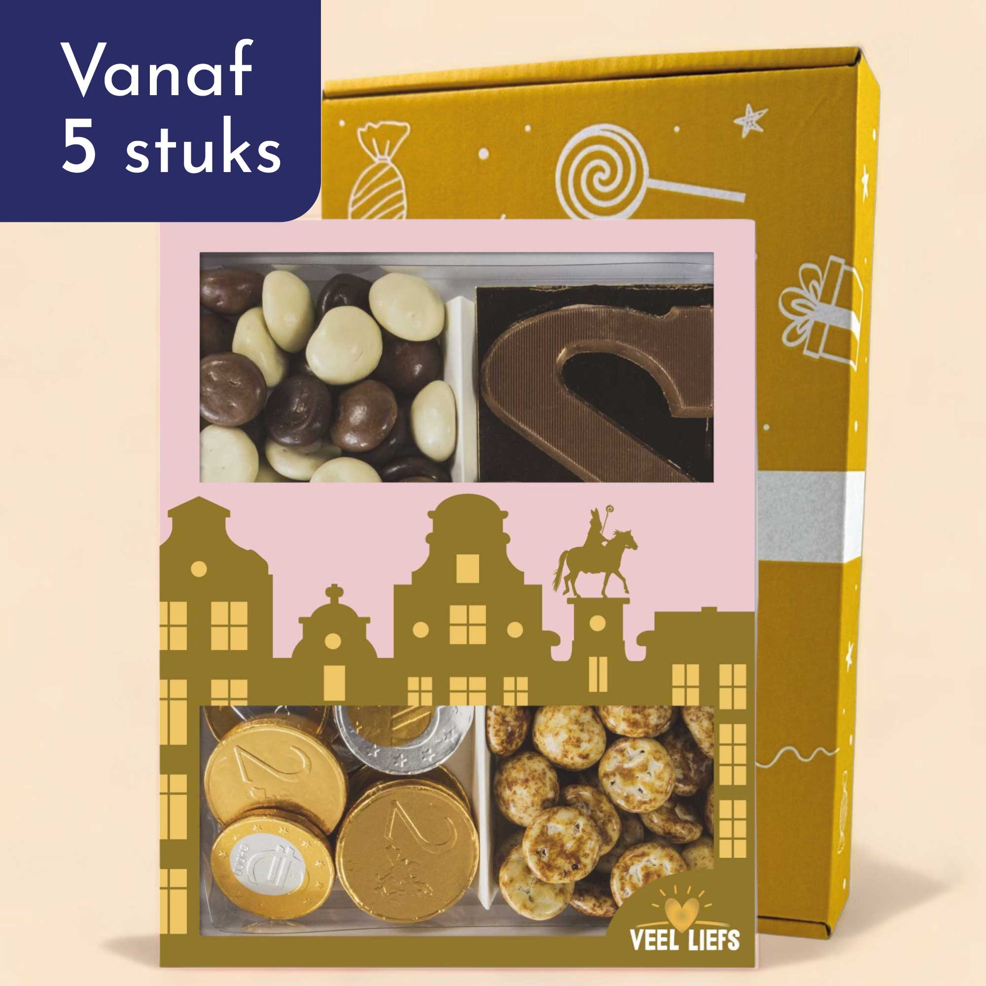 Cadeaupakket | Chocolade kruidnoten, chocoladeletter & munten