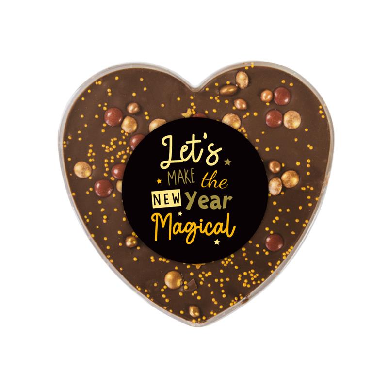 Chocolade hart | Goud | Magical new year!