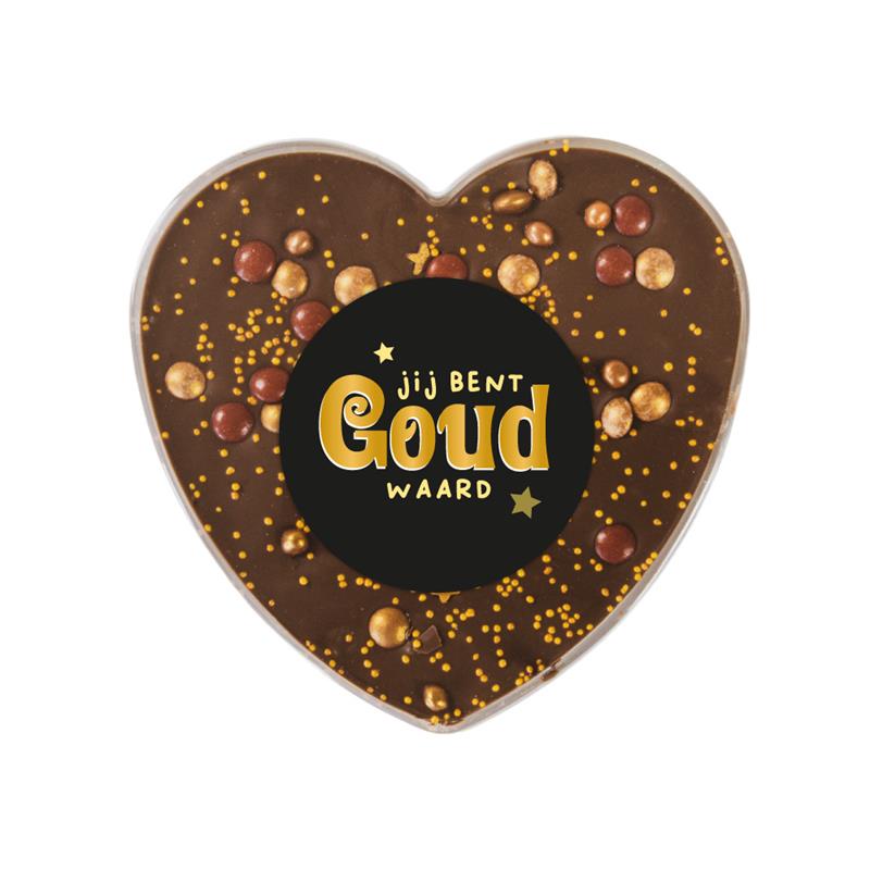Chocolade hart | Goud