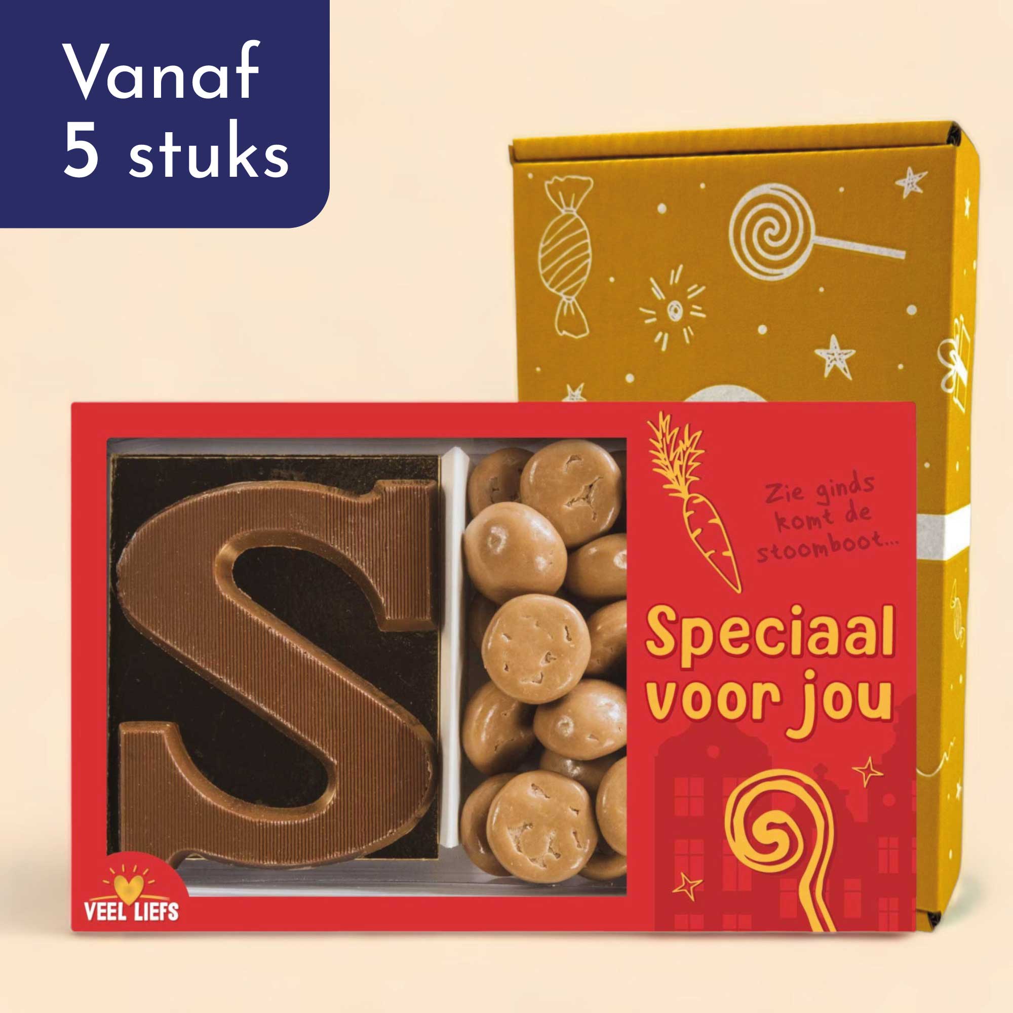 Duo setje | Chocoladeletter & karamel zeezout kruidnoten