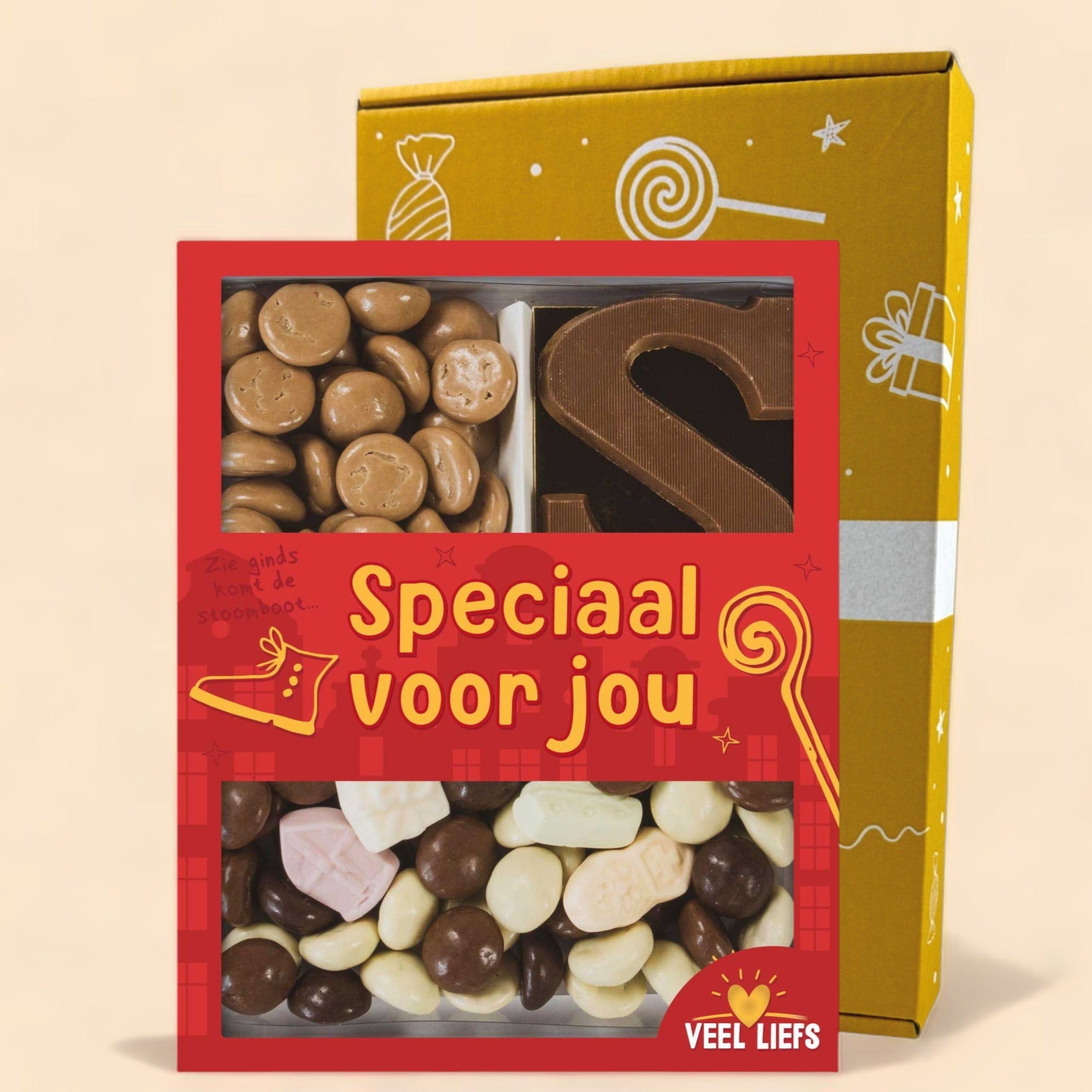 Cadeaupakket | Diverse chocolade kruidnoten en chocoladeletter