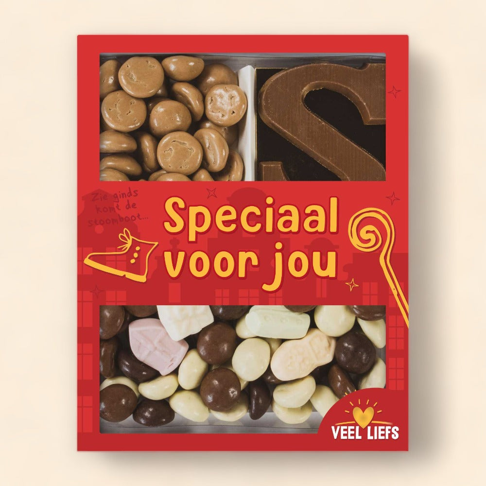 Cadeaupakket | Diverse chocolade kruidnoten en chocoladeletter