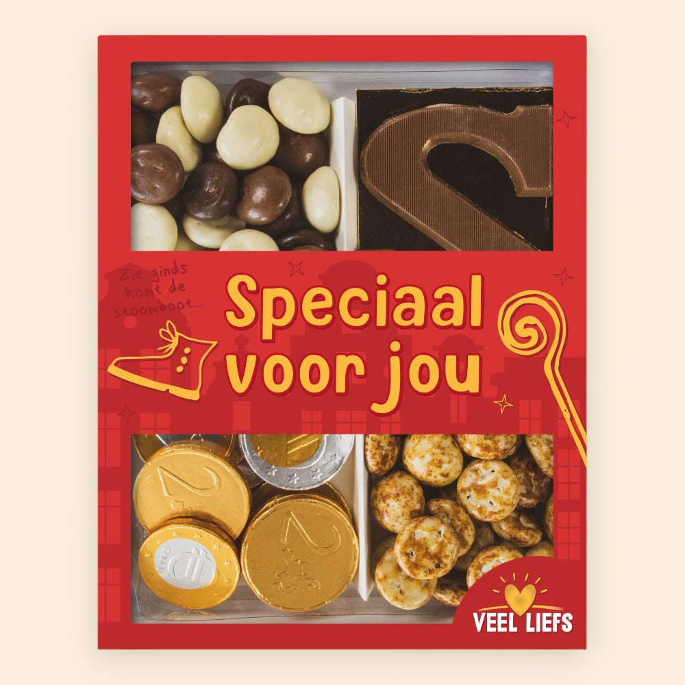 Cadeaupakket | Chocolade kruidnoten, chocoladeletter & munten