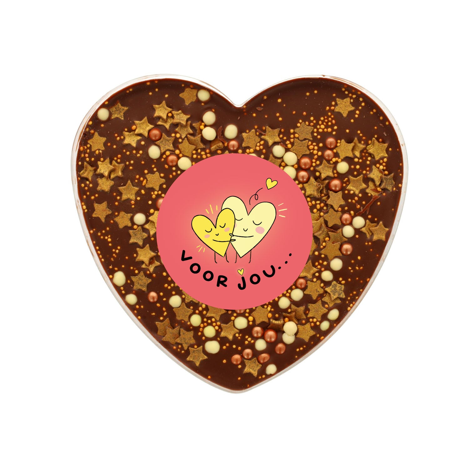 Choco bar goud hart | voor jou - hartjes