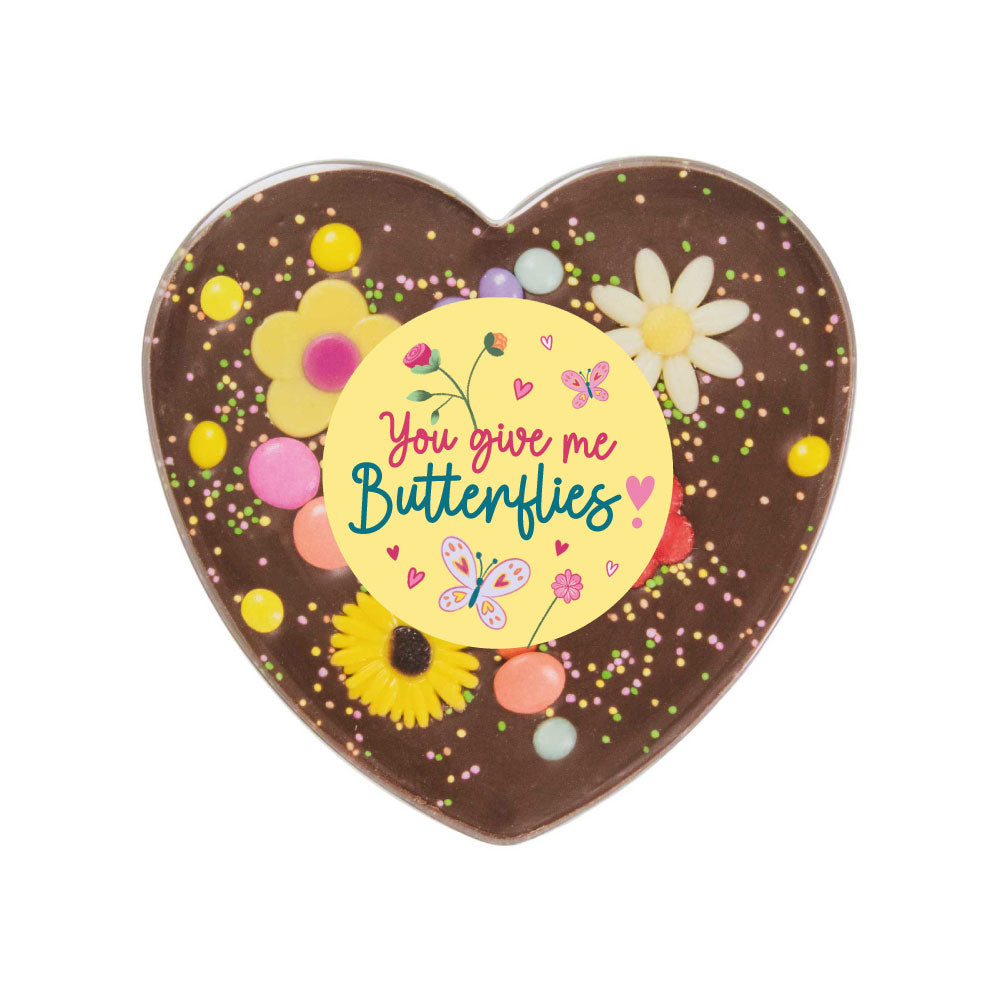 Chocolade hart | you give me butterflies!
