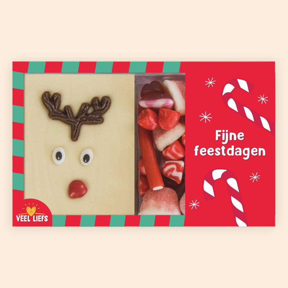 Duo setje | Rudolf choco bar & kerst snoepmix