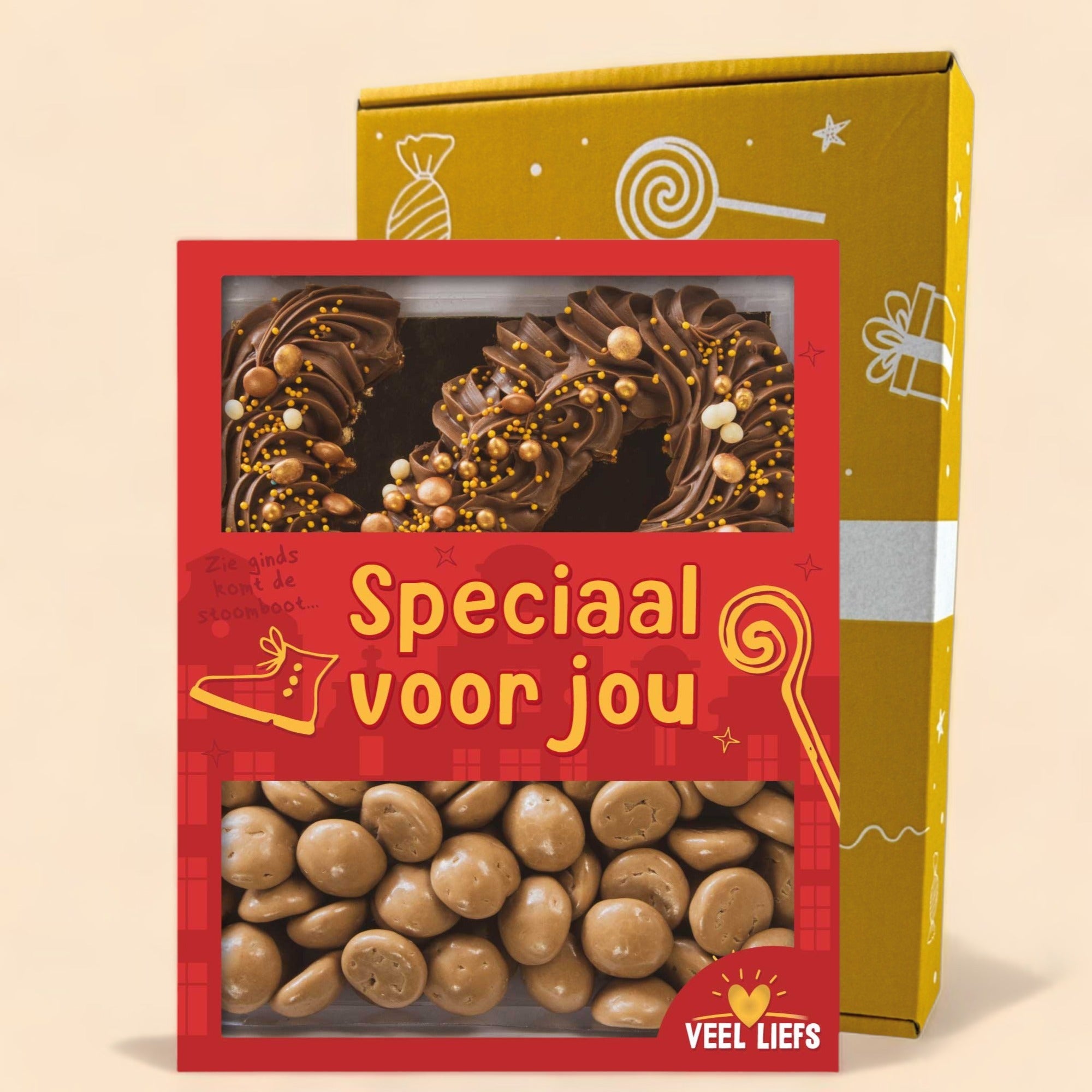 Cadeaupakket | Chocoladeletter deluxe & kruidnoten