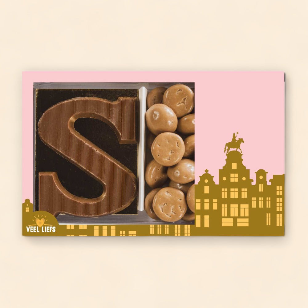 Duo setje | Chocoladeletter & karamel zeezout kruidnoten