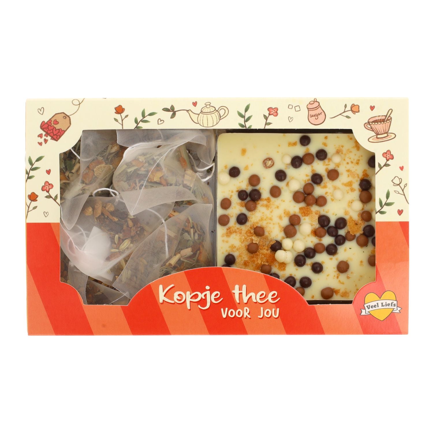 Cadeaupakketje | Kopje thee | Witte chocolade