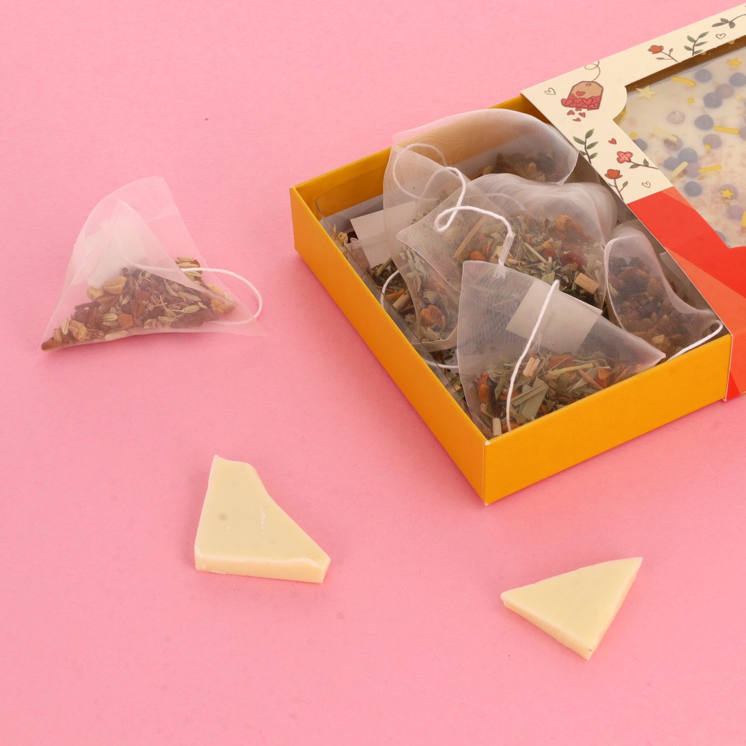 Cadeaupakketje | Kopje thee | Witte chocolade