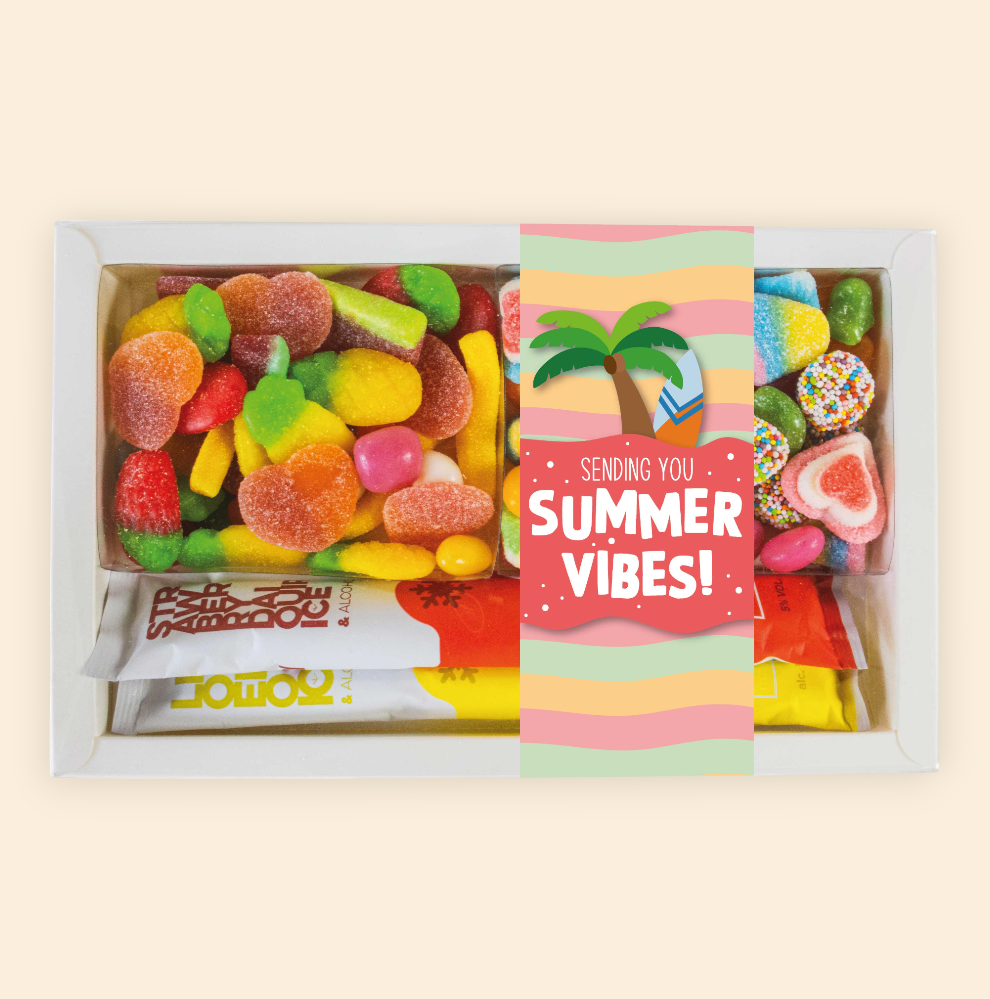Cadeaupakket | snoep & cocktail ijsjes