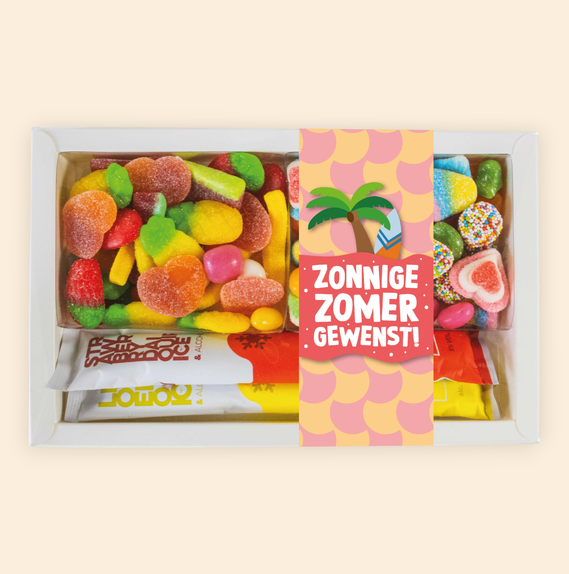 Cadeaupakket | snoep & cocktail ijsjes