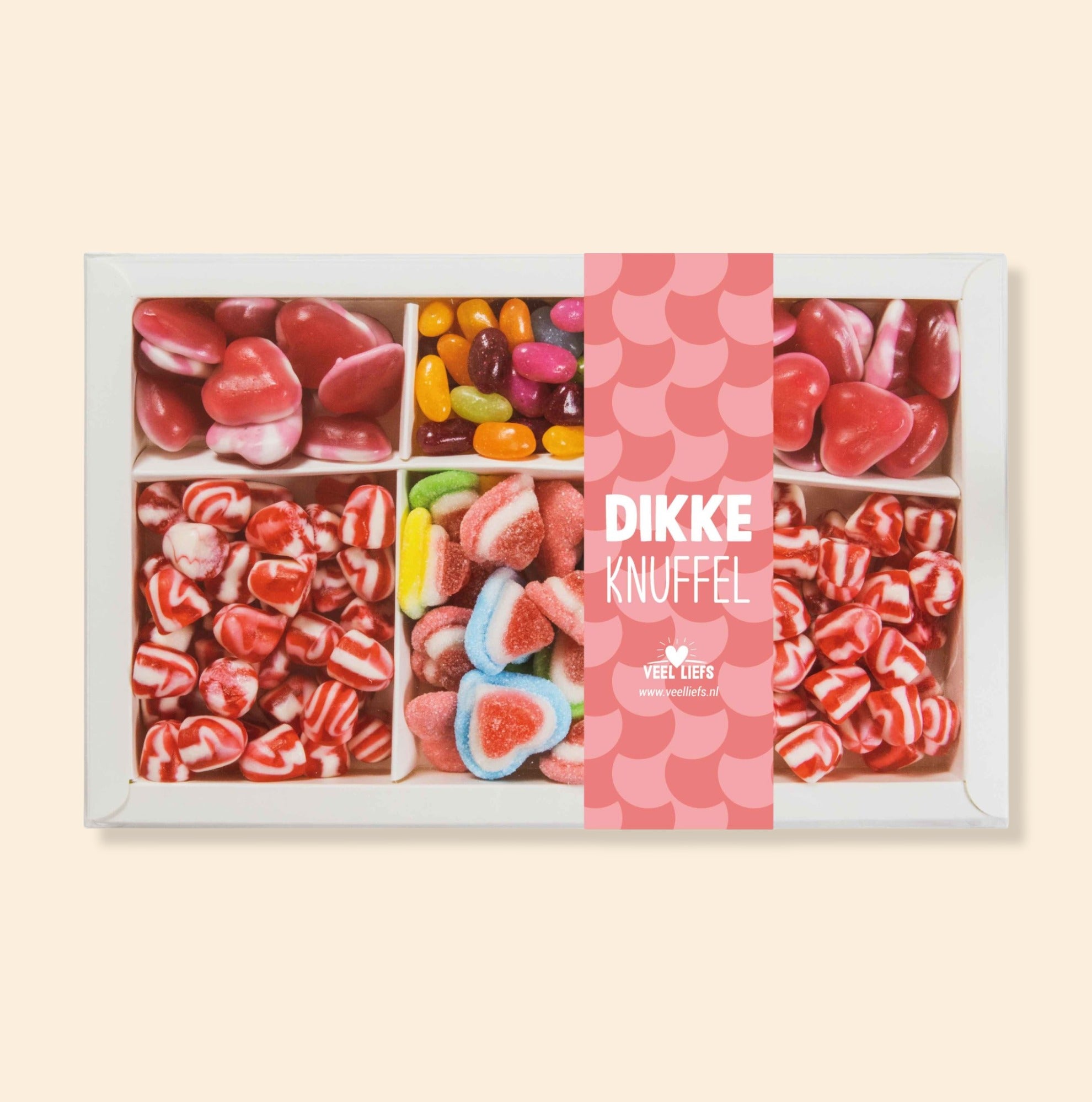 Cadeaupakket | Hartjes, rainbow hartjes, jelly bean & aardbei twisters