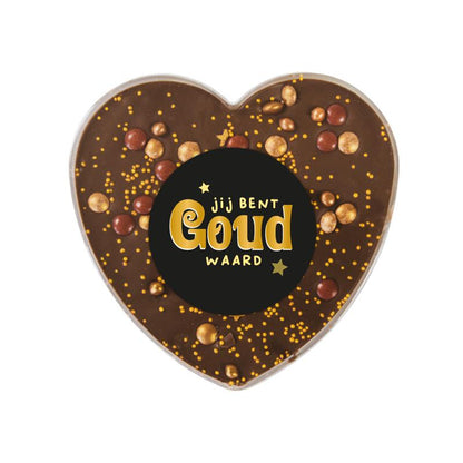 Chocolade hart | Goud