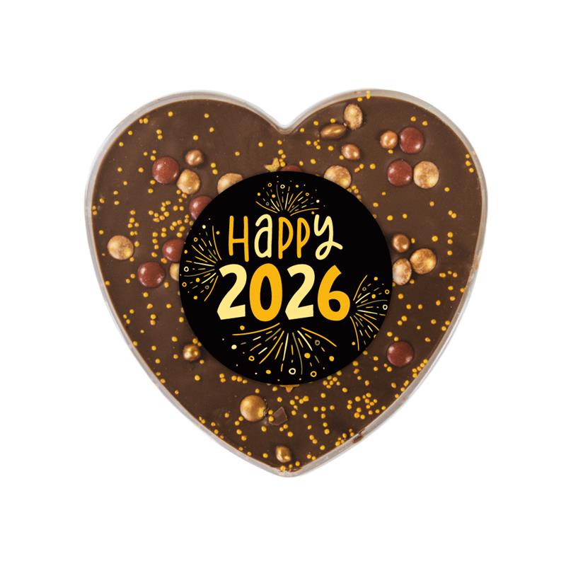Chocolade hart | Goud | Happy 2026