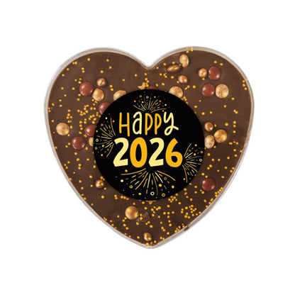 Chocolade hart | Goud | Happy 2026