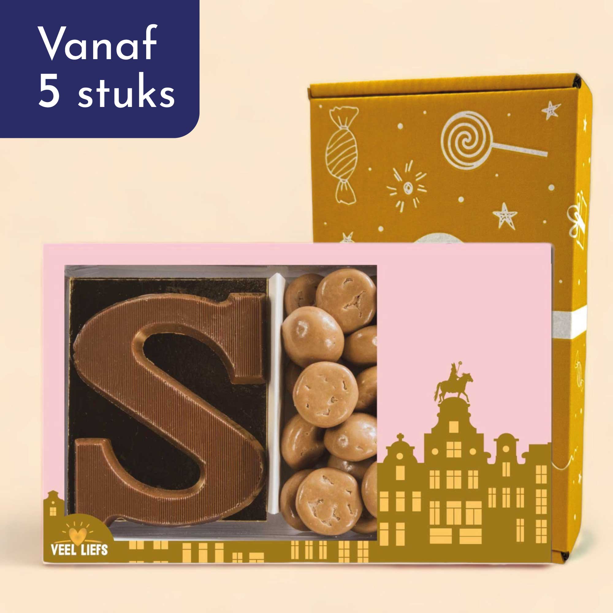 Duo setje | Chocoladeletter &amp; karamel zeezout kruidnoten