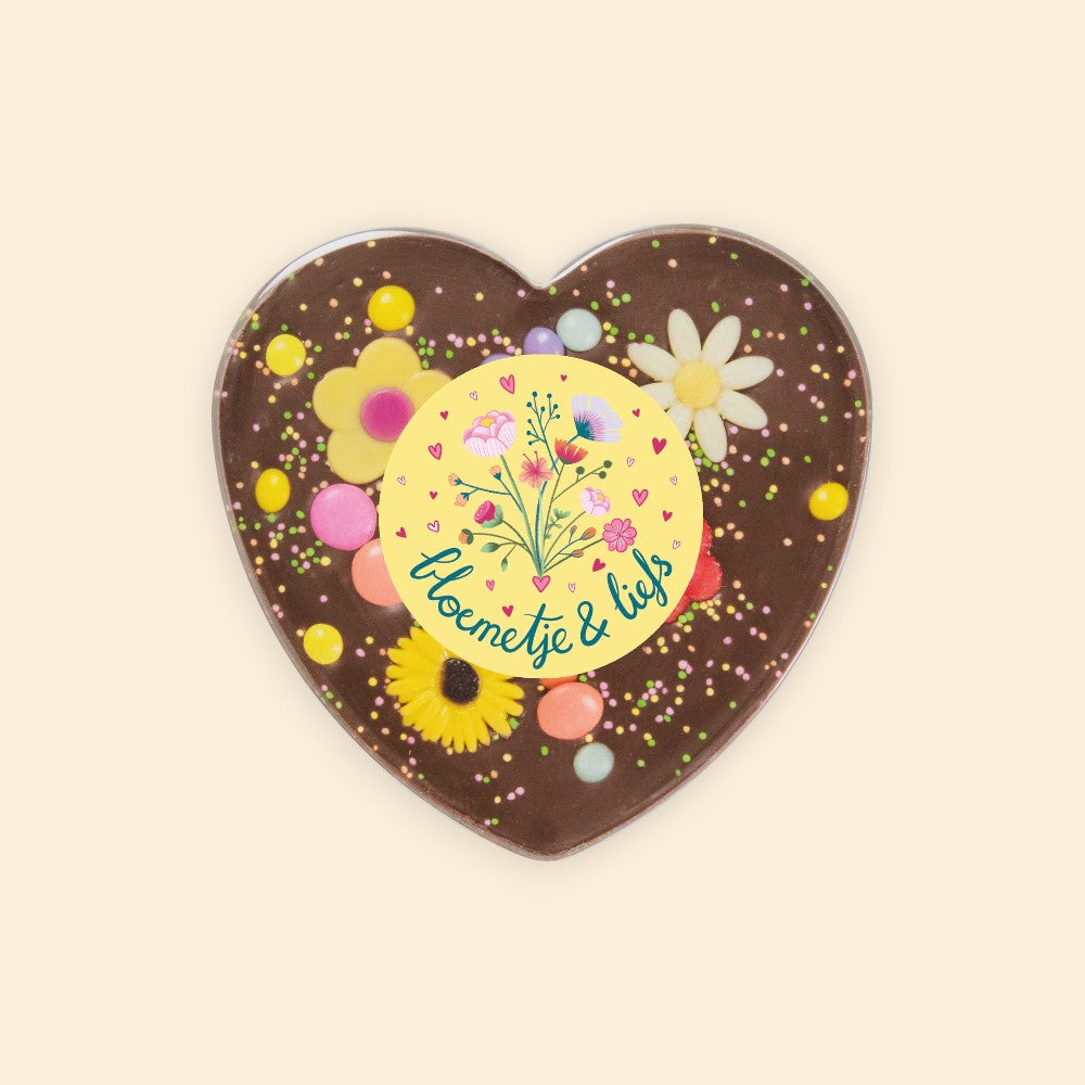 Chocolade hart | Bloemetje &amp; liefs