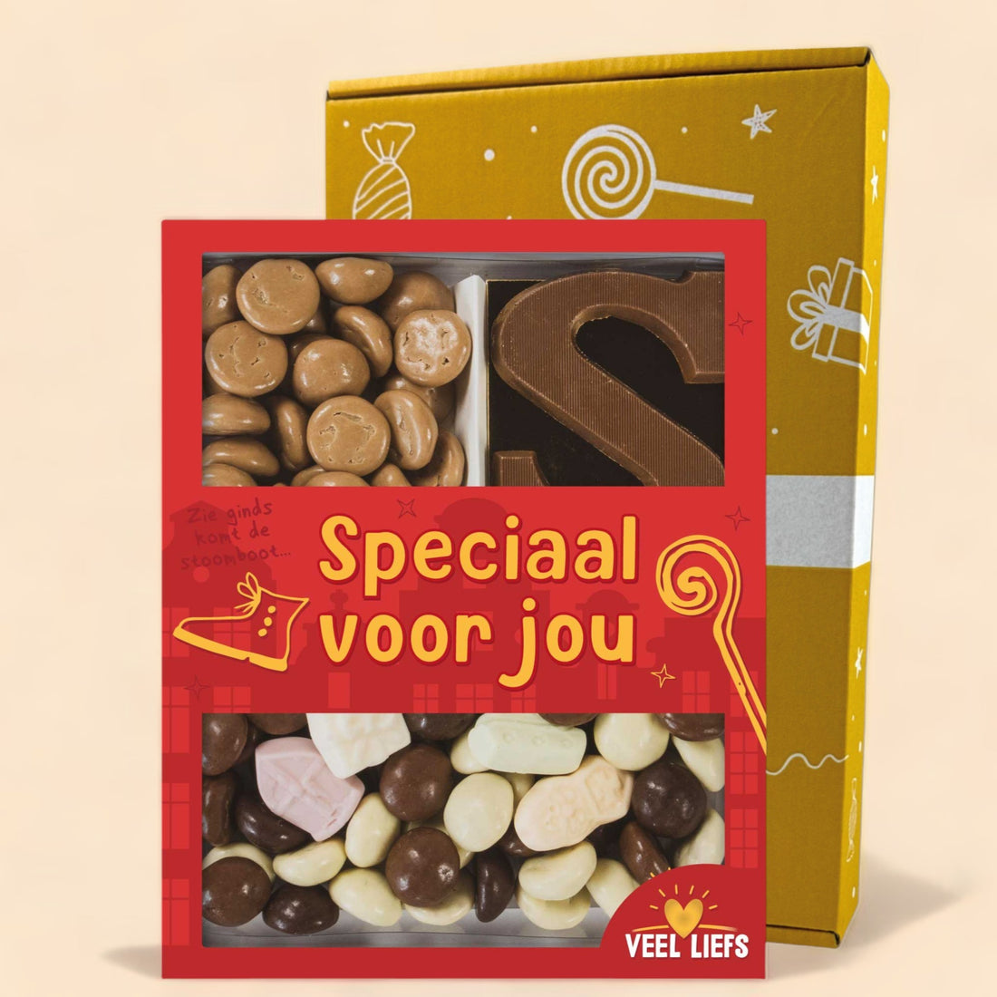 Cadeaupakket | Diverse chocolade kruidnoten en chocoladeletter