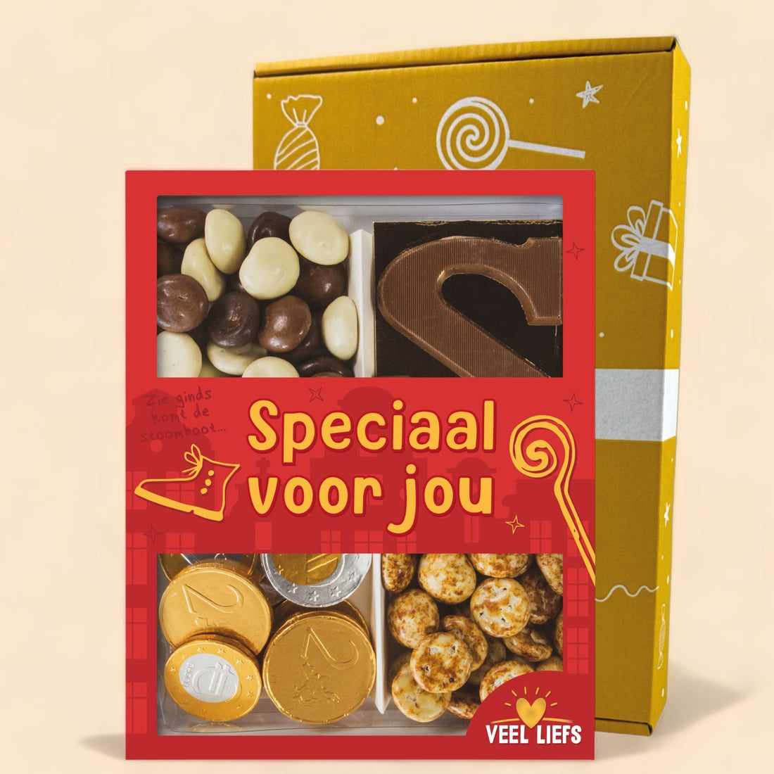 Cadeaupakket | Chocolade kruidnoten, chocoladeletter &amp; munten