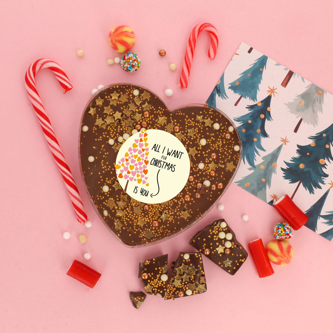 Chocolade hart | Goud | All I want is you