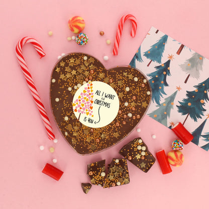 Chocolade hart | Goud | All I want is you