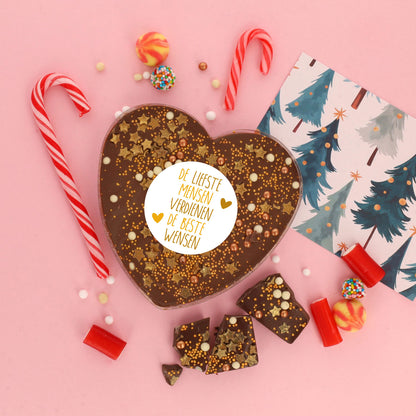 Chocolade hart | goud | beste wensen