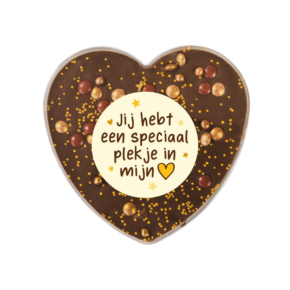 Chocolade hart | jij hebt een plek in mijn hart!