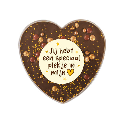 Chocolade hart | jij hebt een plek in mijn hart!
