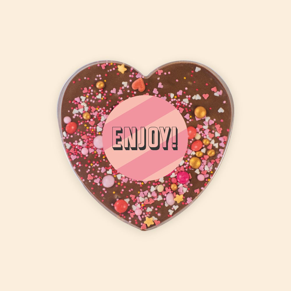 Chocolade hart | Roze