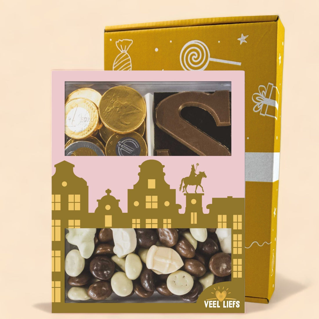 Cadeaupakket | Munten, chocoladeletter &amp; choco kruidnoten