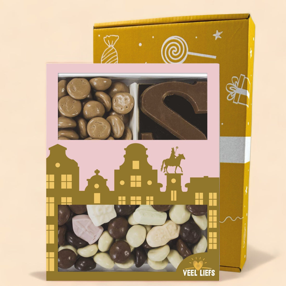 Cadeaupakket | Diverse chocolade kruidnoten en chocoladeletter