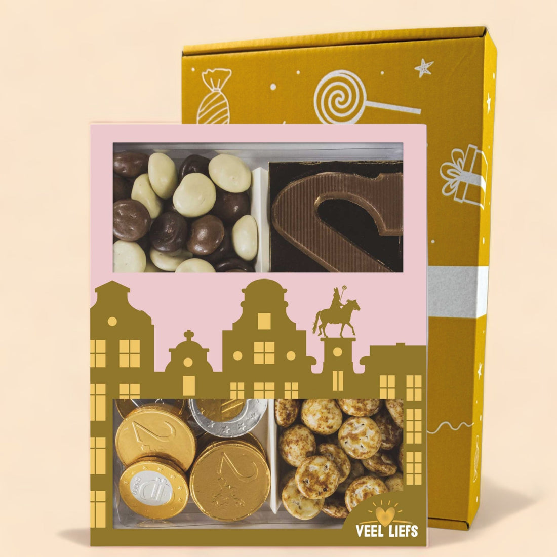 Cadeaupakket | Chocolade kruidnoten, chocoladeletter &amp; munten