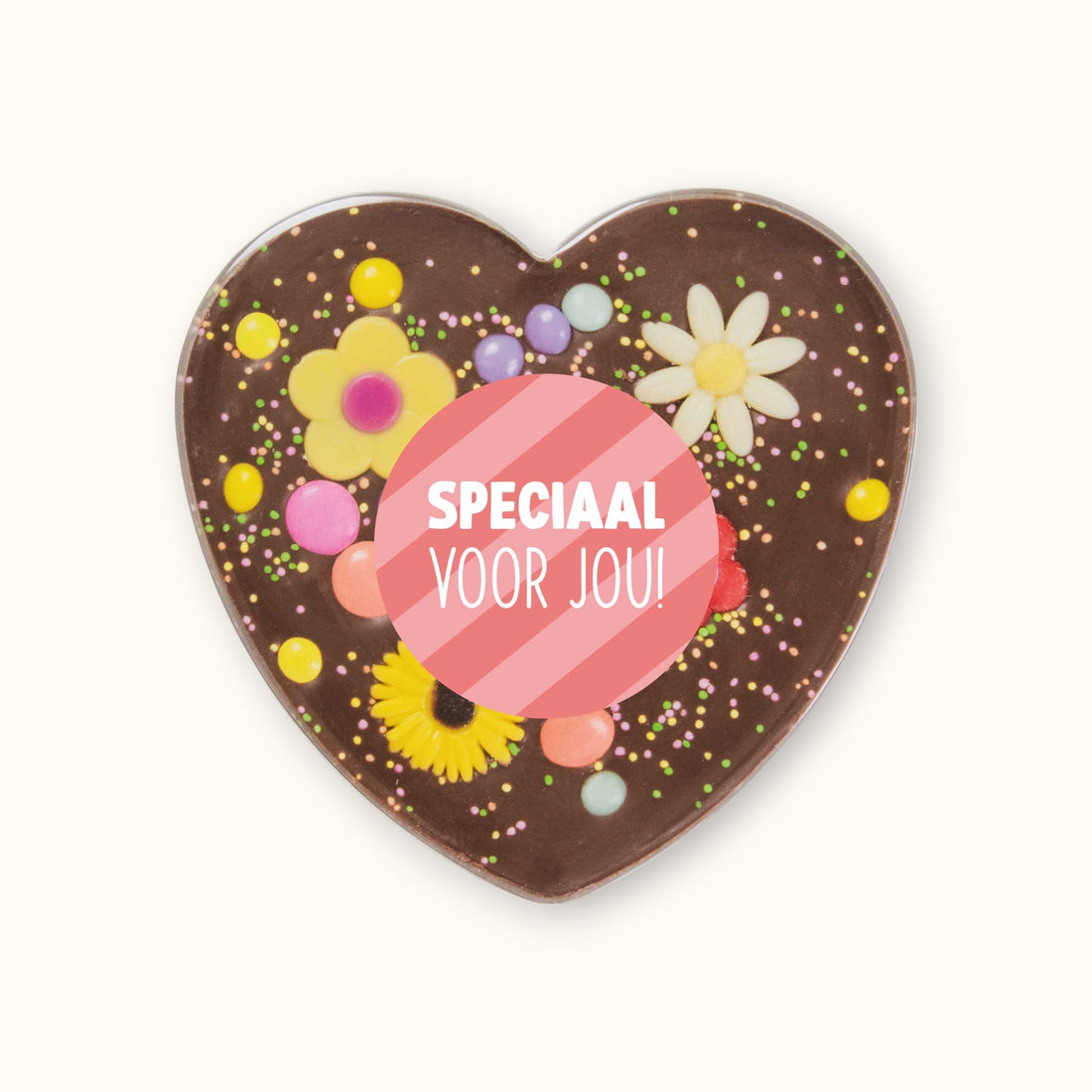 Chocolade hart | bloemen