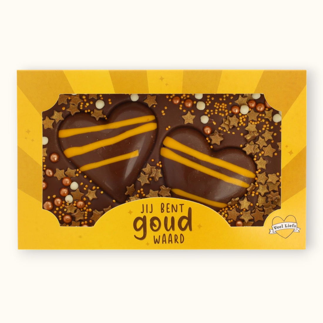 Choco bar goud hart | Jij bent goud waard
