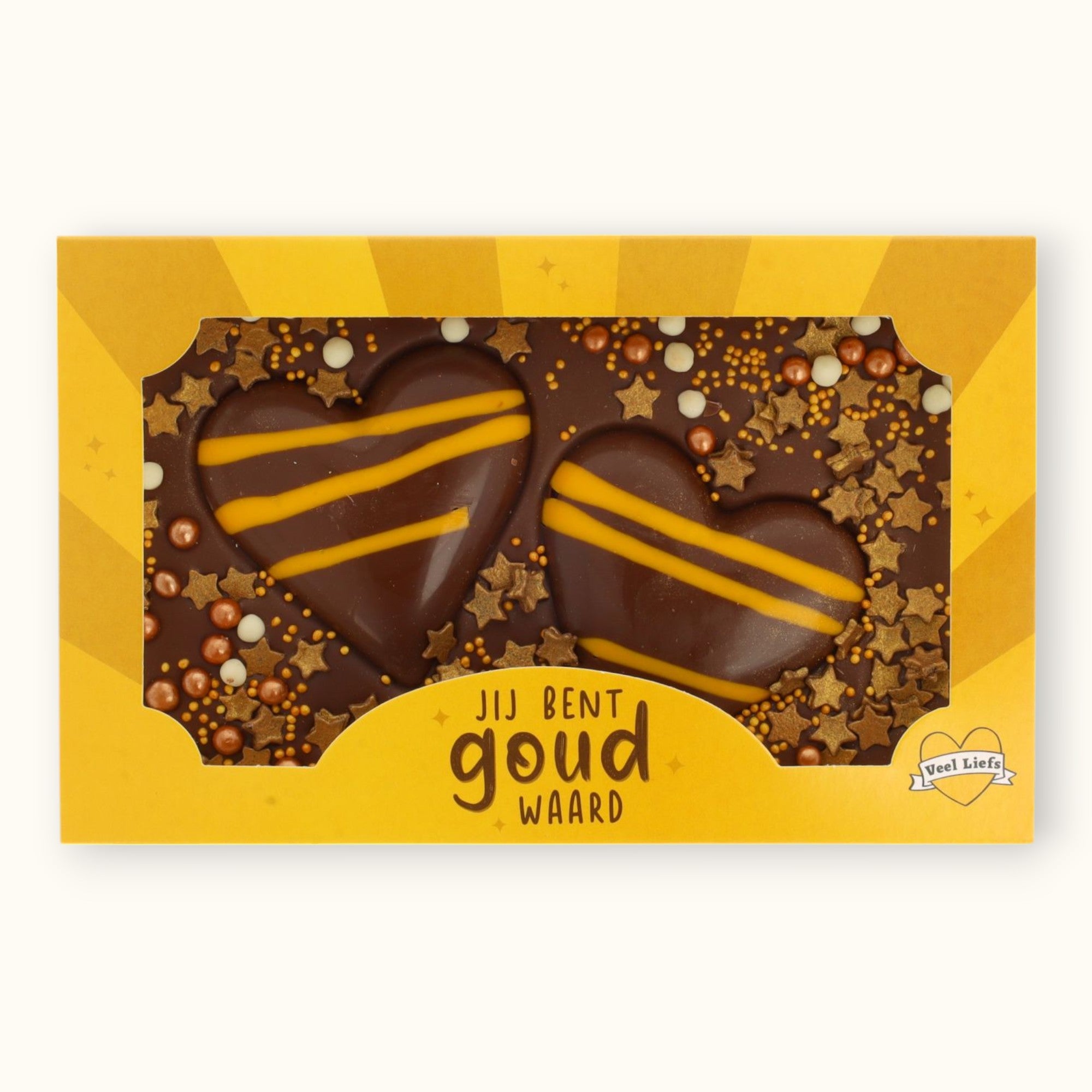 Choco bar goud hart | Jij bent goud waard