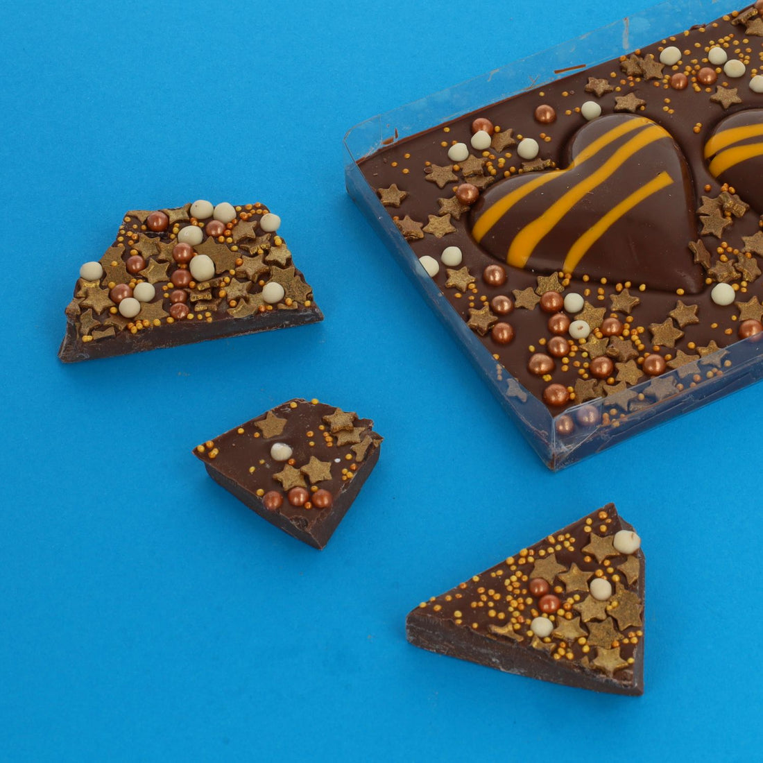 Choco bar goud hart | Dikke knuffel