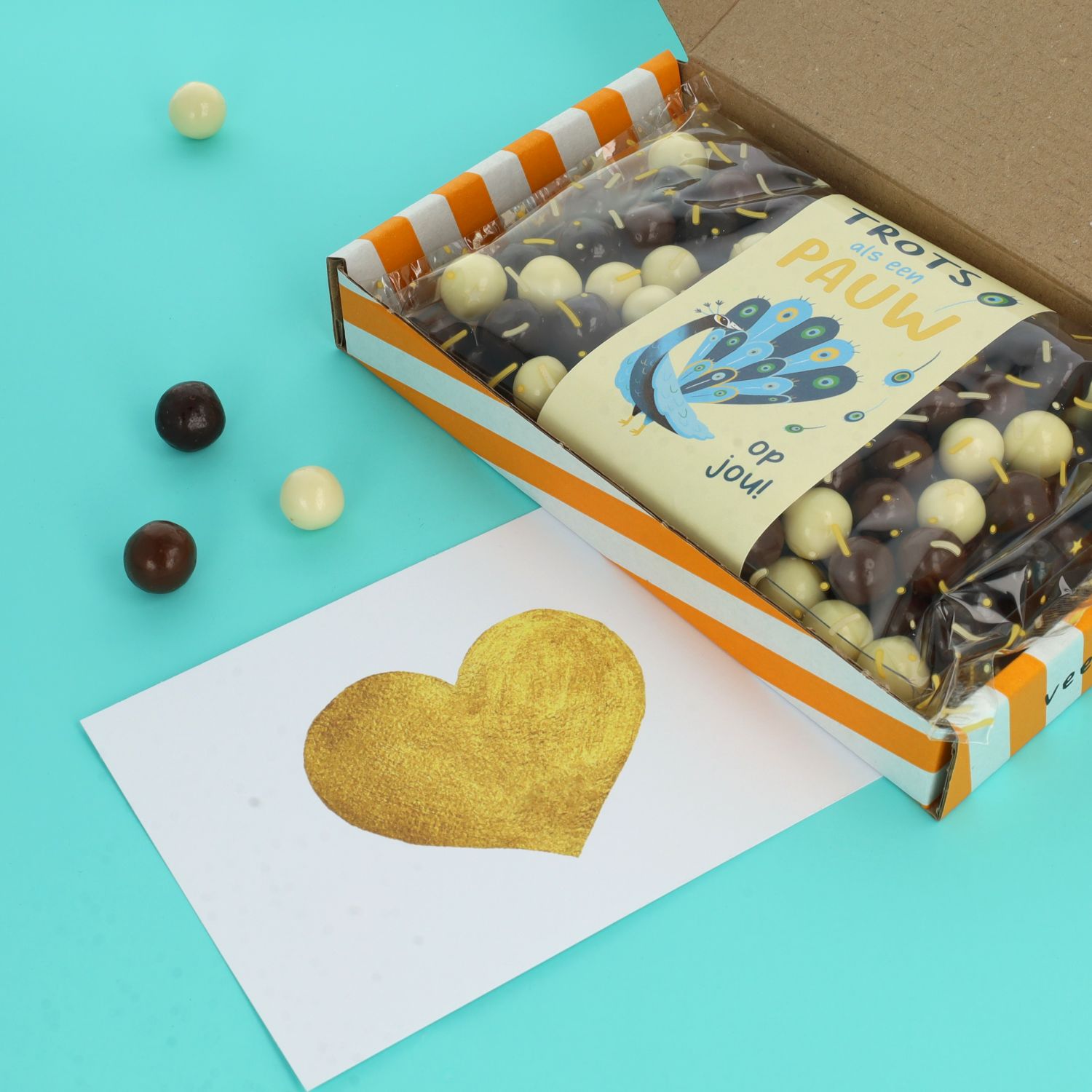 Doosje chocolade | Trots als een pauw