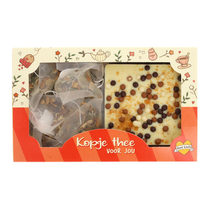 Cadeaupakketje | Kopje thee | Witte chocolade