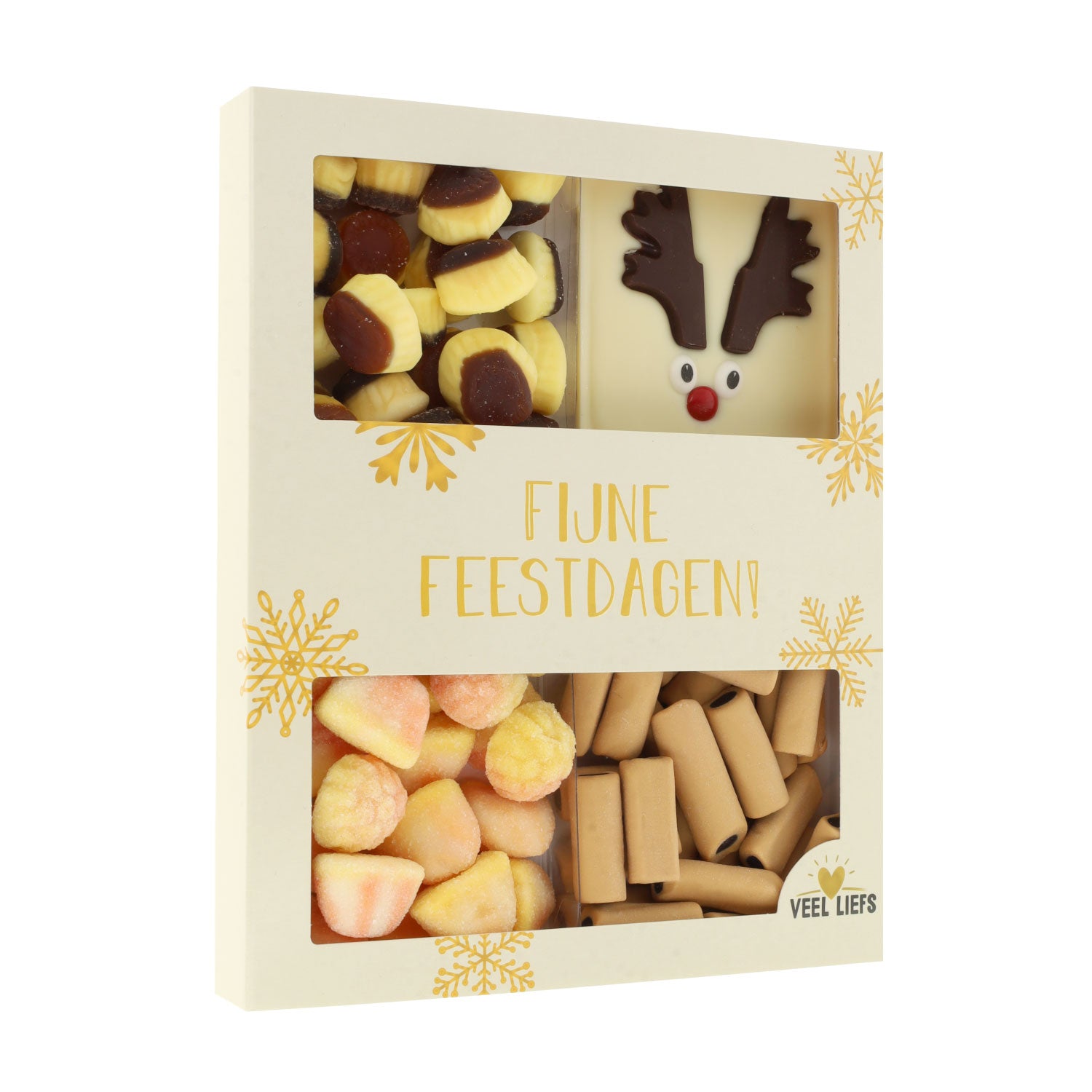 Cadeaupakket XL | Fijne Feestdagen caramel | sneeuwster