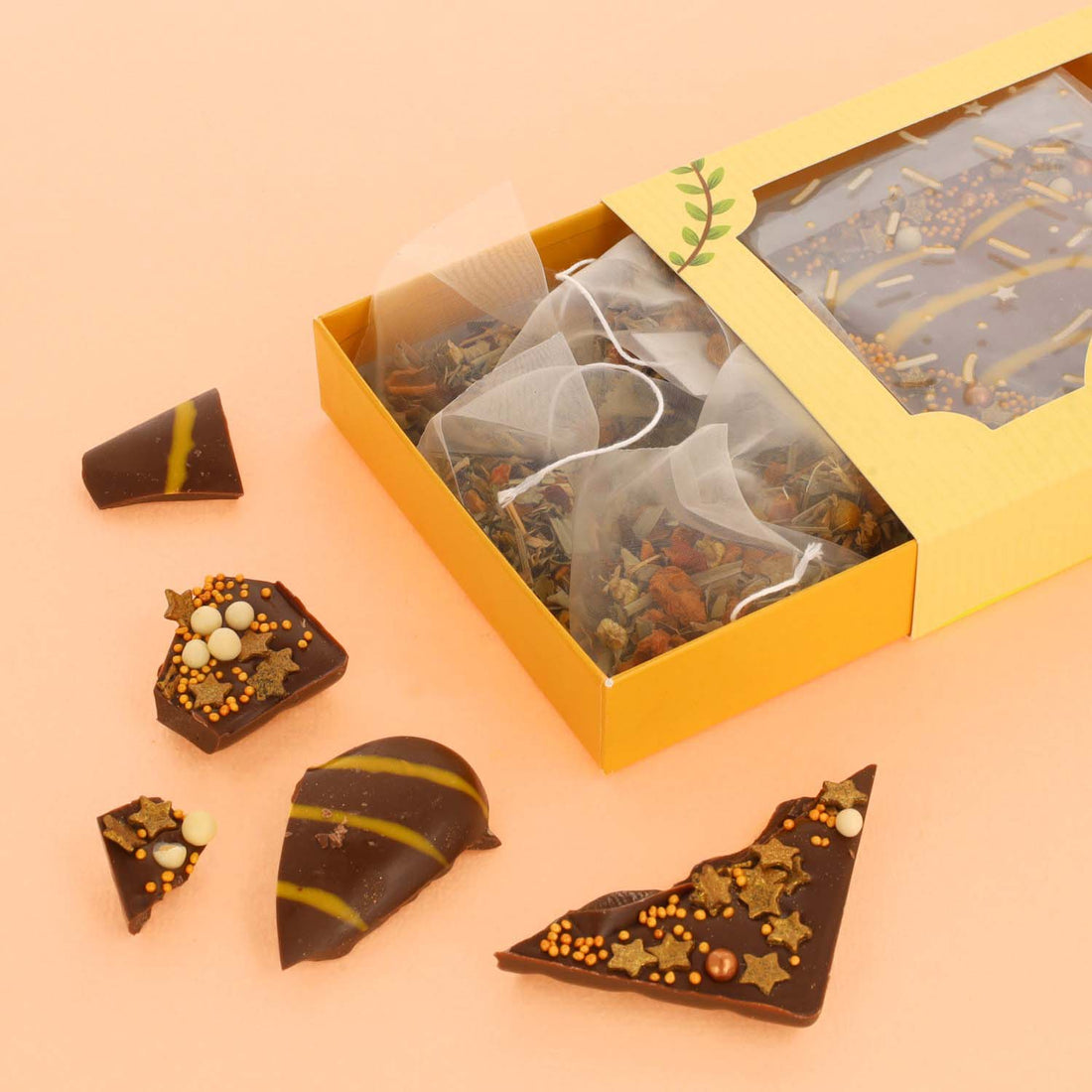 Cadeaupakketje | Kopje thee |chocolade hart