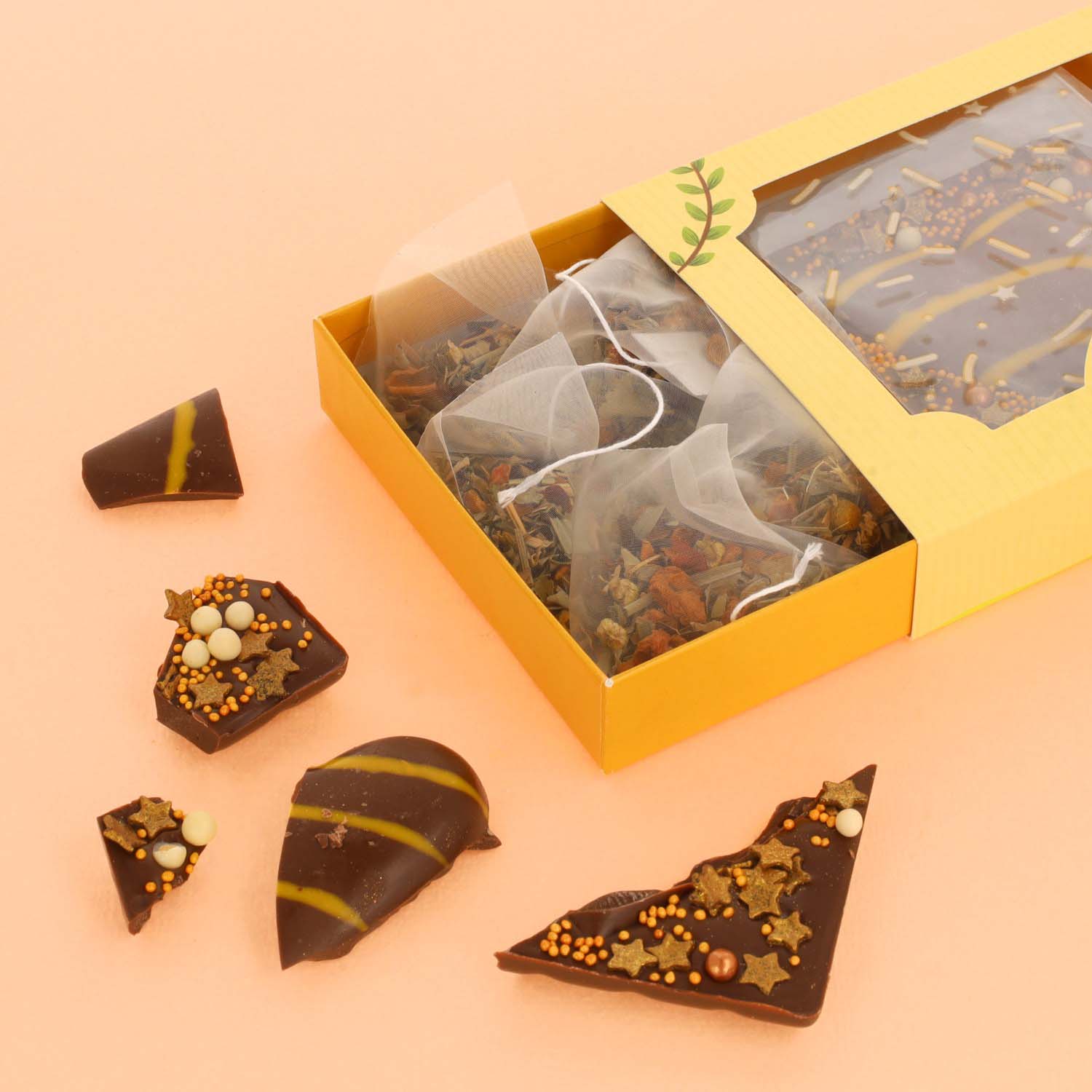 Cadeaupakketje | Kopje thee |chocolade hart