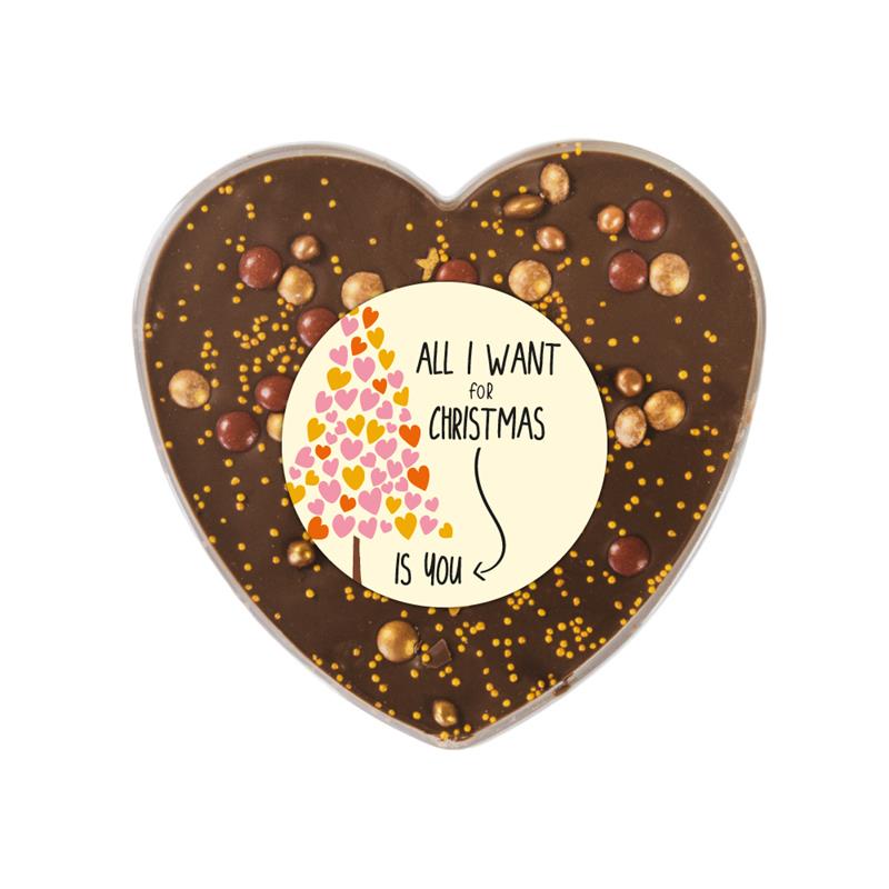 Chocolade hart | Goud | All I want is you