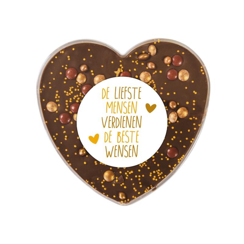 Chocolade hart | goud | beste wensen