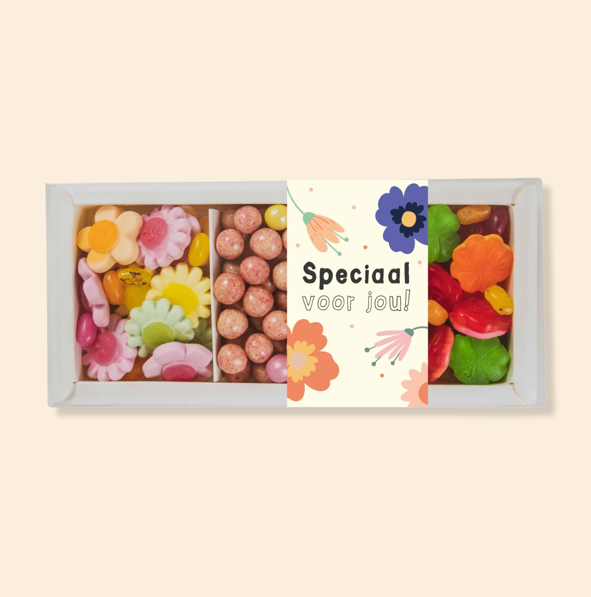 Cadeaupakketje | Pastel bloemen, crunchy&